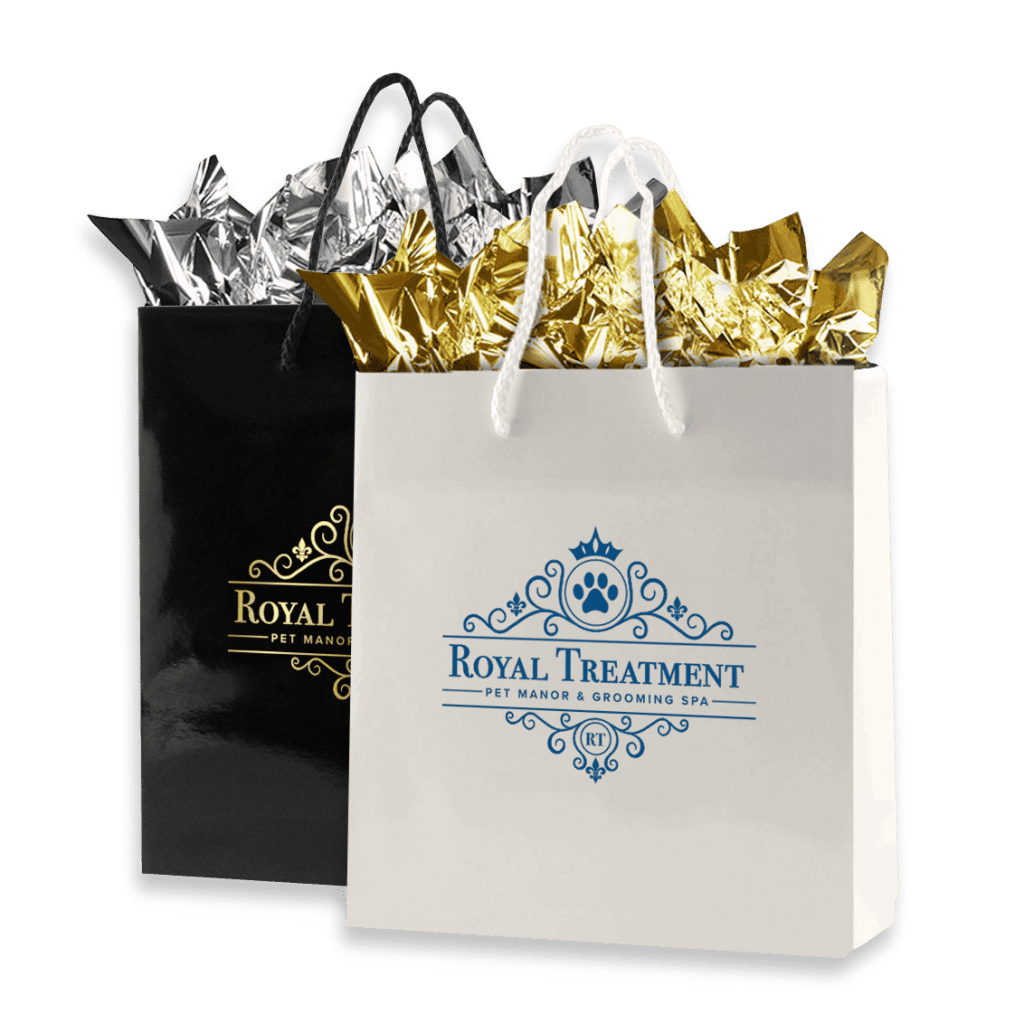 client gift bags with brand name