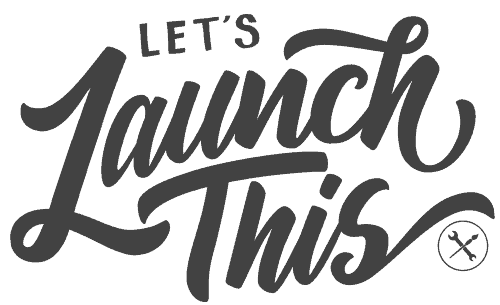 Black Let's Launch This logo.