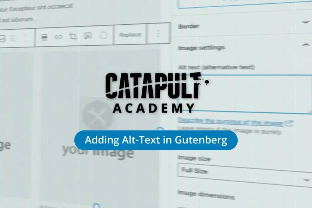 How to add alt text in the Gutenberg WordPress editor.