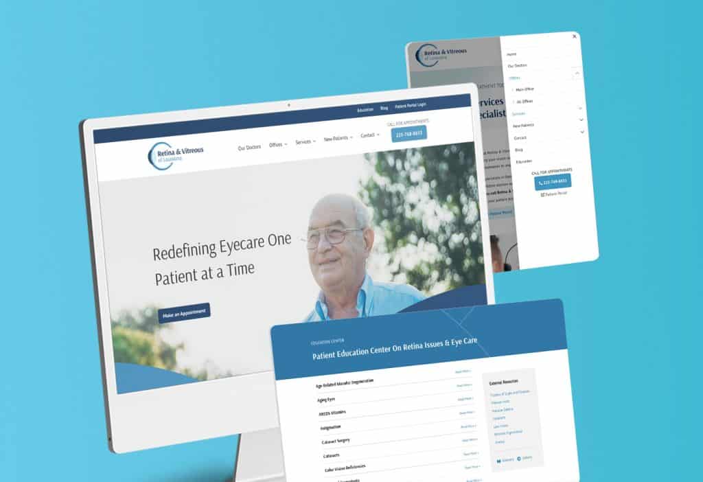 digital marketing agency website built for eye doctor's office