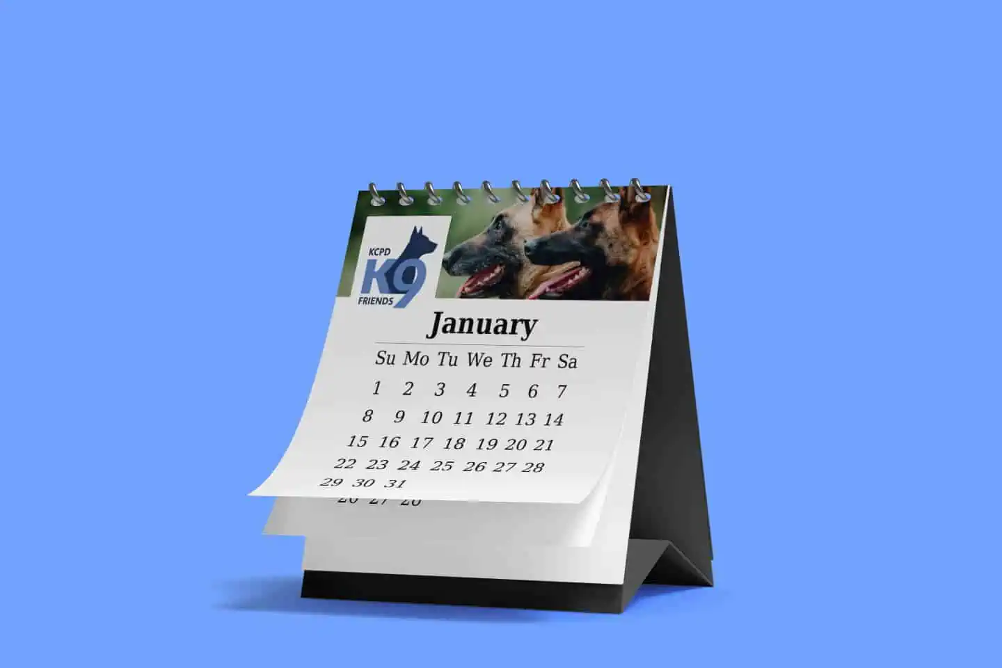 promotional product calendar designed for KCPD K9 Friends