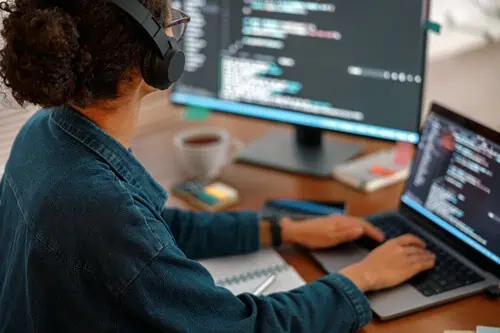 woman working on chatgpt-5