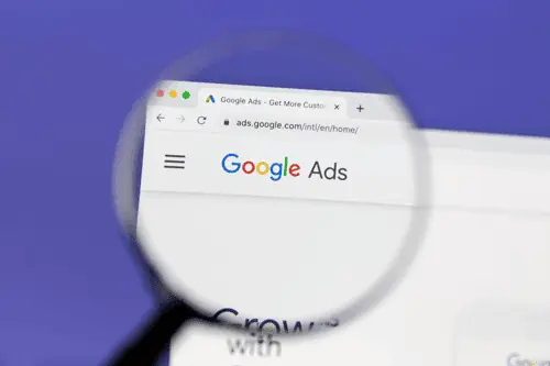 google ads in a browser window 
