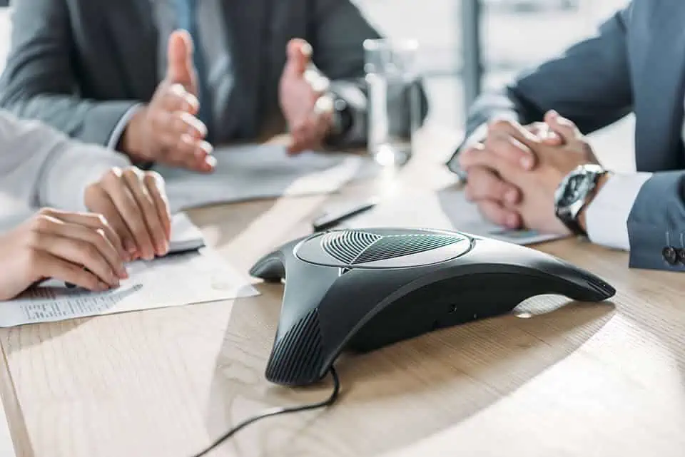 business phone system baton rouge in use at conference table